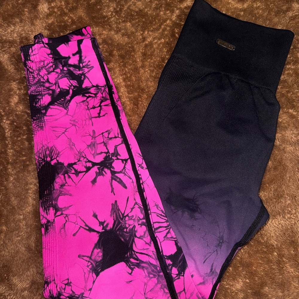 GRRRL Pink and Black Leggings